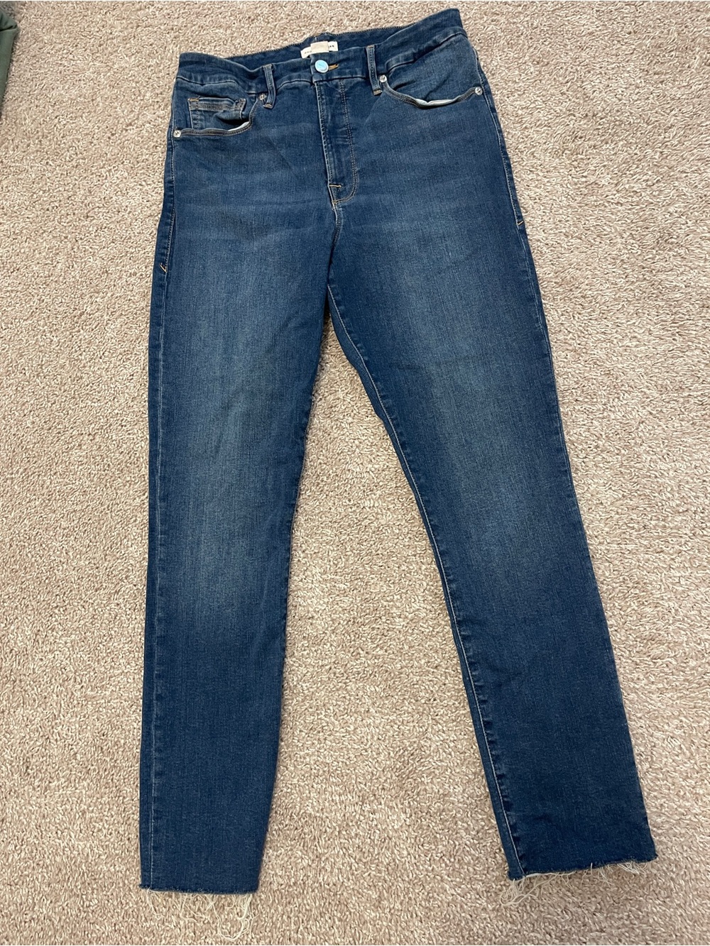Good American Good Waist Skinny Jean Dark Wash Size 8/29